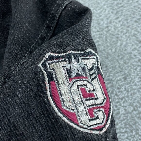 Coogi Black Denim Cropped Jacket With Embroidered Womens M 2502 - Picture 6 of 10